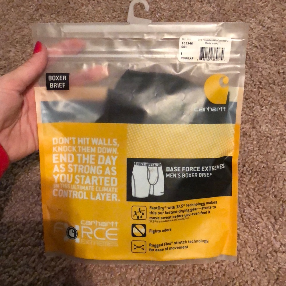 Carhartt force extremes men’s boxer briefs size: L